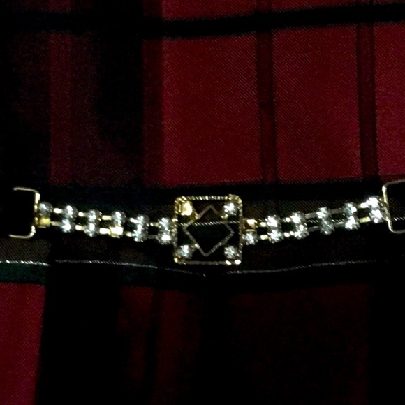 Pippa & Julie red plaid sparkly belted dress 6X - Picture 2 of 6